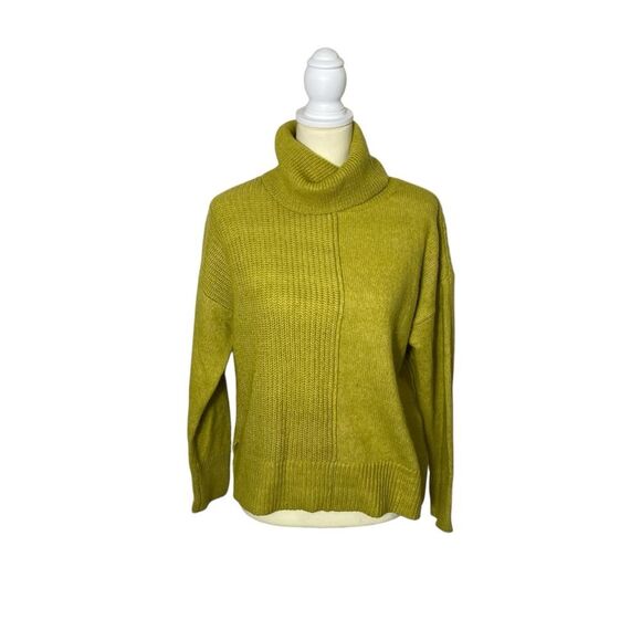 Rachel Zoe Olive Green Wool Blend Cowl/Turtleneck Sweater Women's Size Medium - Picture 1 of 16